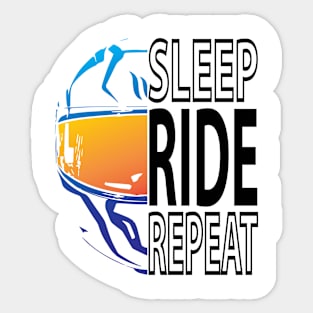 Sleep Ride Repeat Sticker